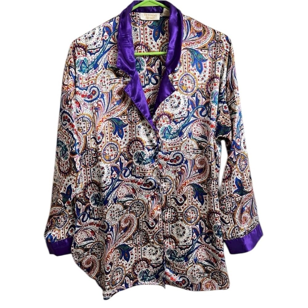 Vintage 90's Victoria's Secret Night shirt satin